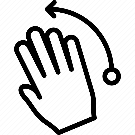 Fingers, flick, four, left icon - Download on Iconfinder