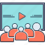 audience, presentation, screening, seminar, video 