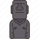 moai, museum, statue, archaeology, exhibition