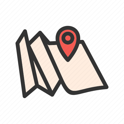 Antique, folded, map, north, old, paper, travel icon - Download on Iconfinder