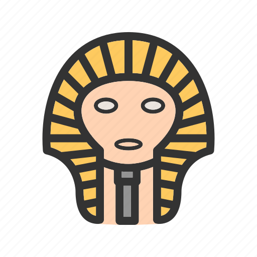 Ancient, egypt, egyptian, face, gold, king, mask icon - Download on Iconfinder