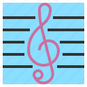 clef, music, notes, sound, treble