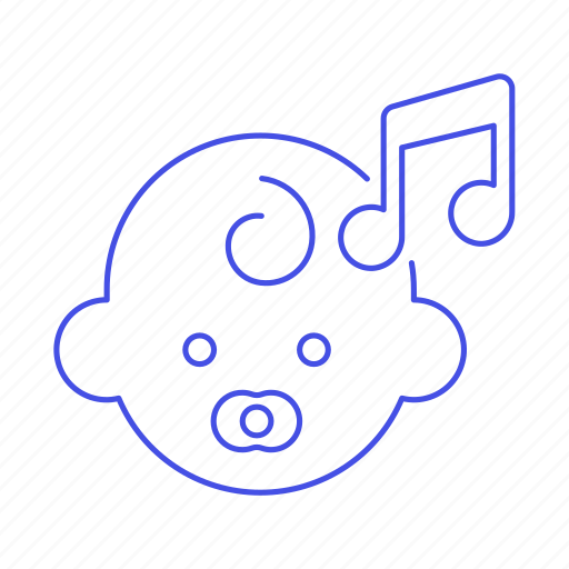 Baby, double, genre, lullaby, music, note, pacifier icon - Download on Iconfinder