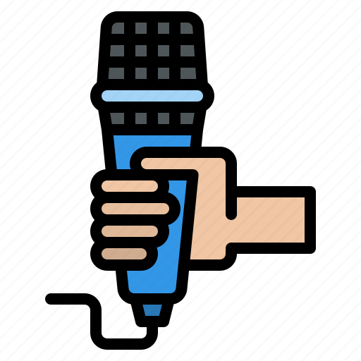 Hand, microphone, music, singing icon - Download on Iconfinder