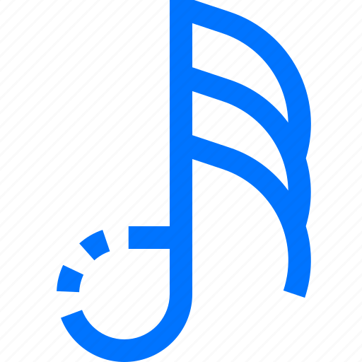Demisemiquaver, music, note, second, thirty icon - Download on Iconfinder