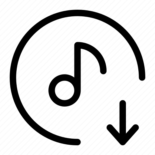 Music, download, sound, down icon - Download on Iconfinder