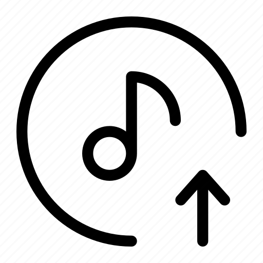 Music, upload, arrow, sound icon - Download on Iconfinder