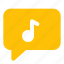 music, comment, chat bubble, musical note 