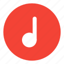 music, note, circle, player