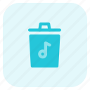 delete, recycle bin, song, music