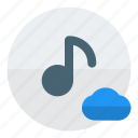 cloud, music, music note, technology