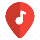 music, location, pin, gps, map
