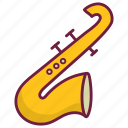 instrument, music, play, saxophone