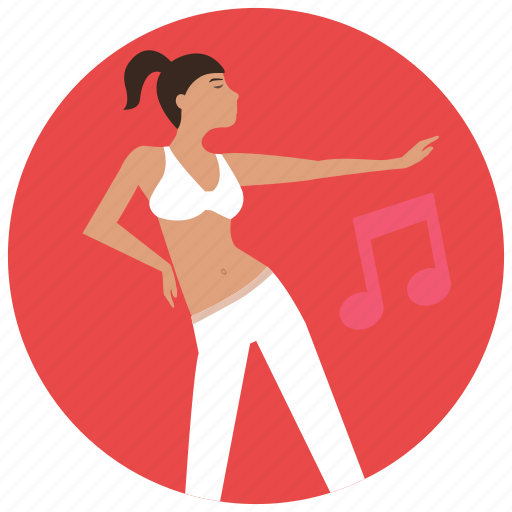 Dancer, entertainment, music, pants, ponytail, female, woman icon - Download on Iconfinder