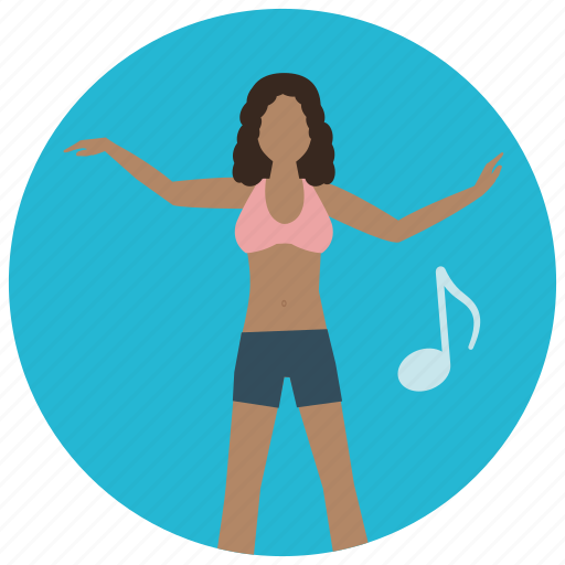 Dancer, entertainment, hair, music, shorts, woman icon - Download on Iconfinder