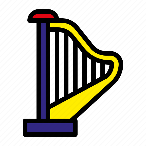 Harp, instrument, music, orchestra icon - Download on Iconfinder