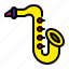 saxophone, instrument, music, blow 