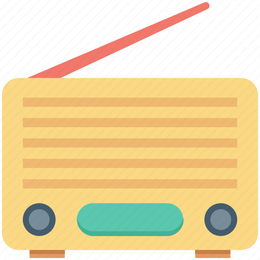 Old radio, radio, radio antenna, radio set, transmission icon - Download on Iconfinder