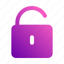 unlock, lock, padlock, security, multimedia