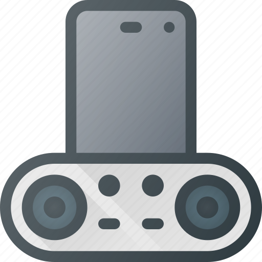 Dock, plug, smartphone, sound icon - Download on Iconfinder