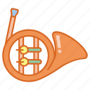 brass, french, german, horn, instrument, musical