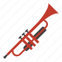 entertainment, instrument, music, rhythm, song, trumpet, wind instruments