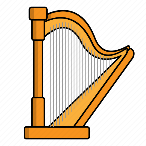 Harp, instrument, music, orchestra icon - Download on Iconfinder