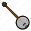 banjo, instrument, music, percussion 