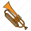 instrument, music, orchestra, trumpet, wind instrument 