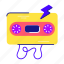 audio cassette, music cassette, music tape, cassette tape, video cassette 