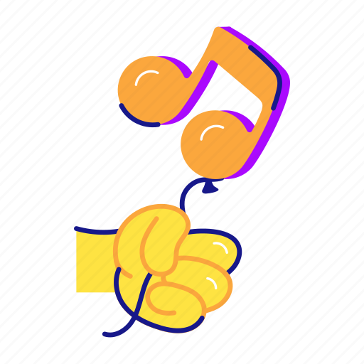 Music lyrics, music notes, song notes, music tune, melody sticker - Download on Iconfinder