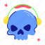 skull headphones, skull listening, skull headset, scary skull, skullcap 