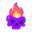 burning skull, fire skull, skeleton head, scary skull, skullcap 