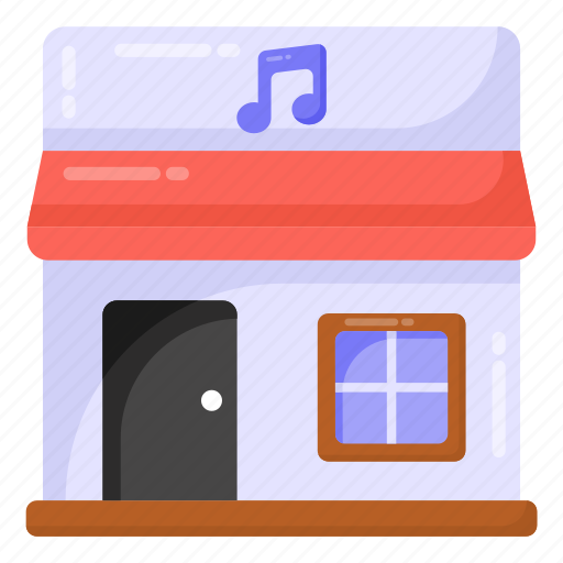 Music shop, music store, music studio, architecture, studio building icon - Download on Iconfinder