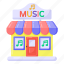 music shop, music store, music studio, architecture, studio building 