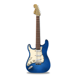 Guitar, blue, stratocastor icon - Free download