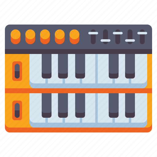 Double, synthesizer, electronic, synthesis, music, musical instrument icon - Download on Iconfinder