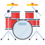 acoustic, drum, set 