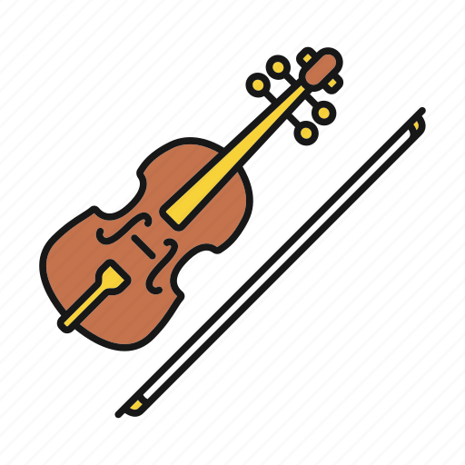 Fiddle, fiddlestick, instrument, music, musical, violin, violin bow icon - Download on Iconfinder