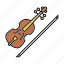 fiddle, fiddlestick, instrument, music, musical, violin, violin bow 