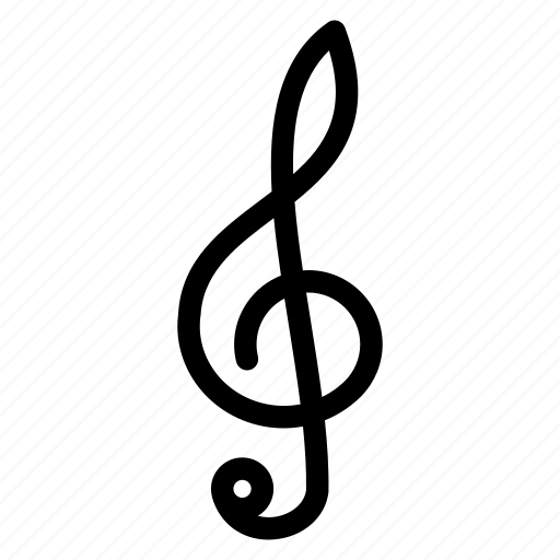 Melody, music, music note, note, treble clef icon - Download on Iconfinder