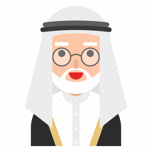 Avatar, beard, bisht, keffiyeh, man, muslim, profile icon - Download on Iconfinder