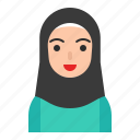 avatar, hijab, muslim, people, profile, woman