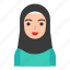 avatar, hijab, muslim, people, profile, woman 
