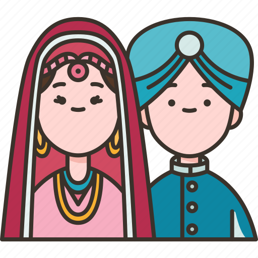 Muslim, couple, husband, wife, family icon - Download on Iconfinder
