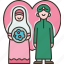 muslim, wedding, marriage, couple, ceremony 