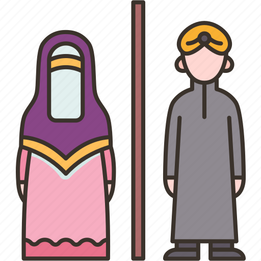 Wedding, muslim, couple, male, female icon - Download on Iconfinder