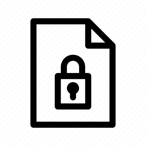 Document, locked, security icon - Download on Iconfinder