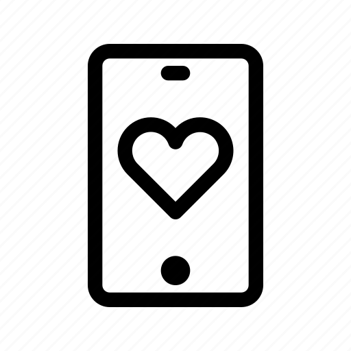 App, dating, heart, phone icon - Download on Iconfinder