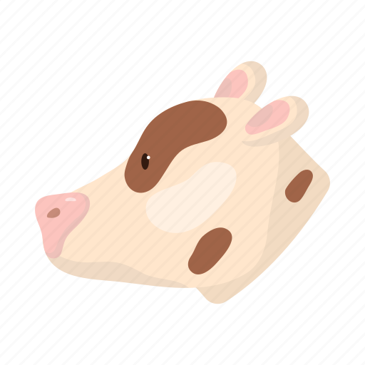 Animal, calf, domestic, farm, head, pet, snout icon - Download on Iconfinder